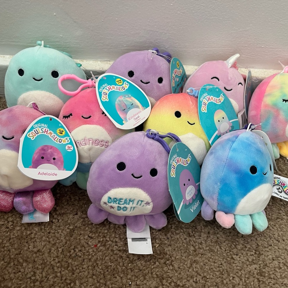 Squishmallows octopus clip bundle
